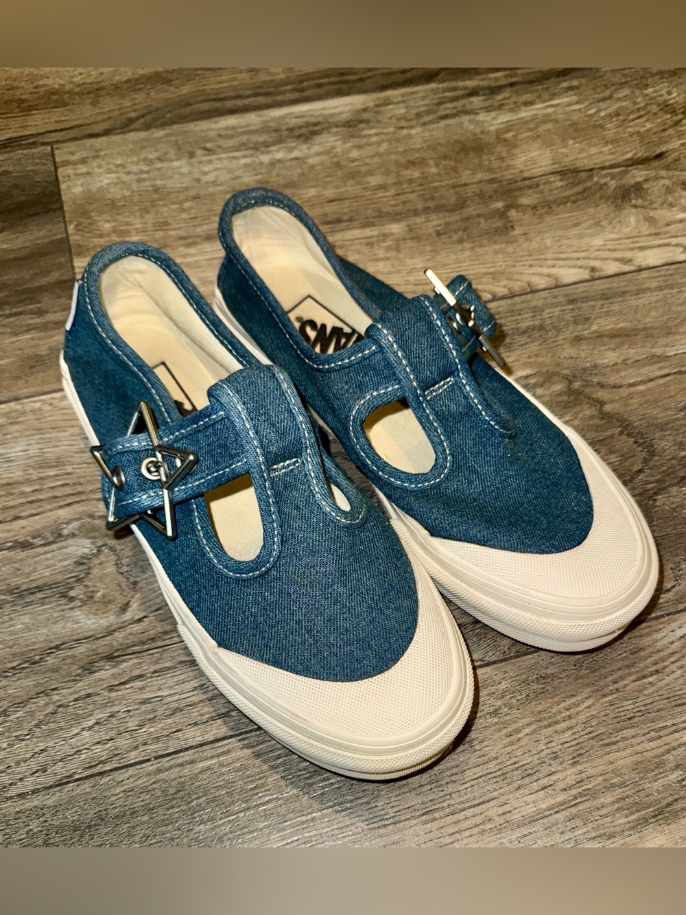VANS Style 93 Platform Denim MaryJane Sneakers Sz 4 Men’s/5.5 Women’s/4 Kids